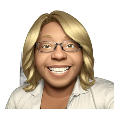 blonde boy with glasses smiling sticker