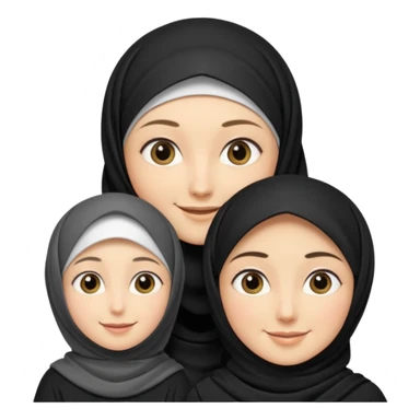 Short man standing next to a tall hijabi woman sticker