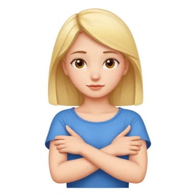 arms crossed around neck girl emoji  sticker