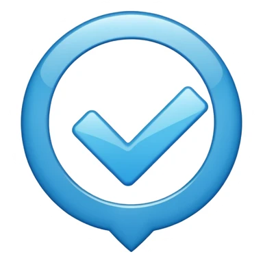 Blue verification check mark like Instagram  sticker