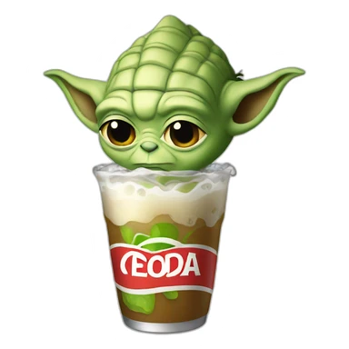 Yoda drink soda sticker