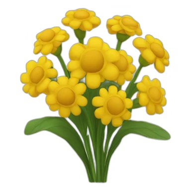 A bunch of yellow flowers sticker