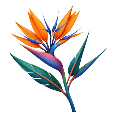 bird of paradise flower sticker