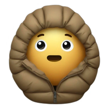 Potatoes in a down jacket sticker