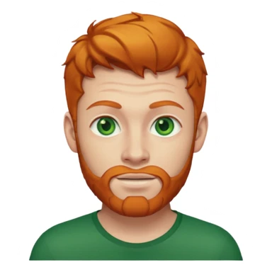 ginger man with green eyes sticker