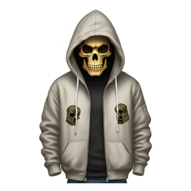Skull with bape hoodie sticker