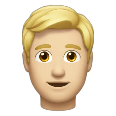 Homme cheveux blond avec un coupé anglaise en costard grisâtre sticker