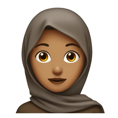Girl with brown hidjab  sticker