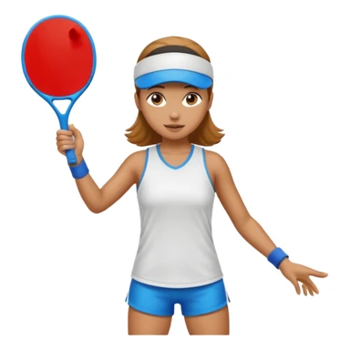 Girl playing paddel  sticker