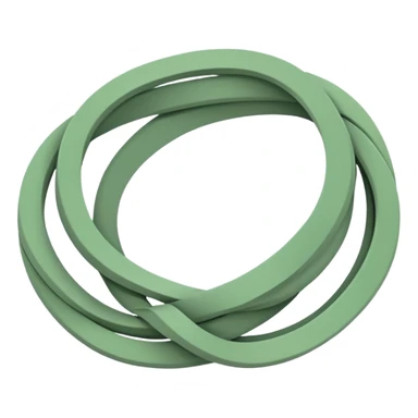 Resistance rubber band sage green sticker