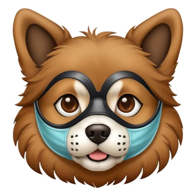 Dog wearing a mask  sticker