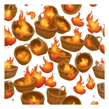 Basket cœur flamme  sticker