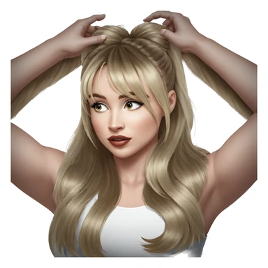 blonde girl looking to side sticker