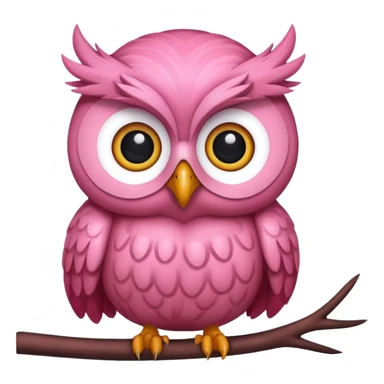 pink owl sticker