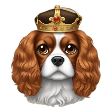 King Charles cavalier wearing yarmulke sticker