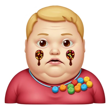 Fat slob dying from Diabetes. Candy swelling from every orifice. sticker