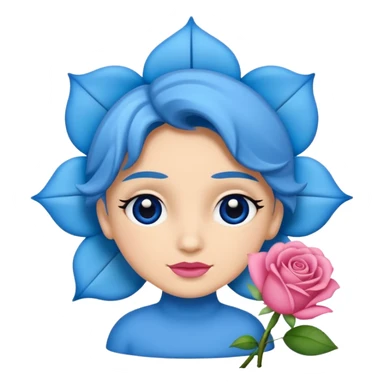 Crie uma rosa azul, com espinhos sticker