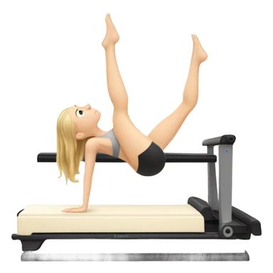 White Girl on Reformer pilates machine sticker