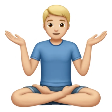 Lap of man empty showing hands towards his lap sticker