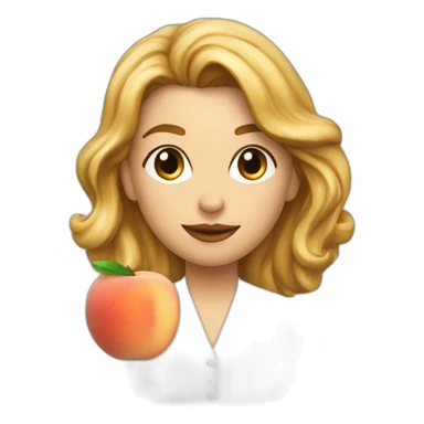Giorgia Meloni with a peach sticker