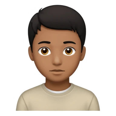 Brown teenage boy with black hair black eyes sticker