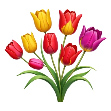 tulip flowers blooming sticker