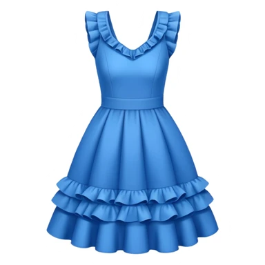  blue dress with ruffles sticker