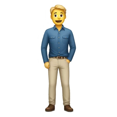 a man showing empty pockets of his trouser sticker