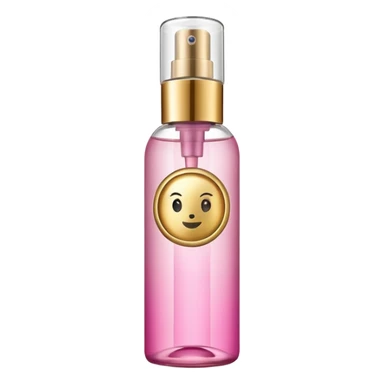 Pink and gold body mist bottle sticker