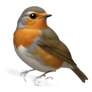 Robin qui mange des cacahuètes sticker