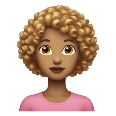 memoji curly hair sticker
