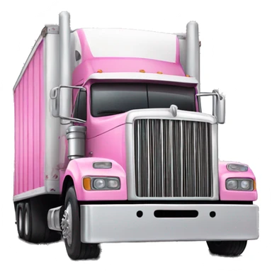 Pink and white freight truck sticker