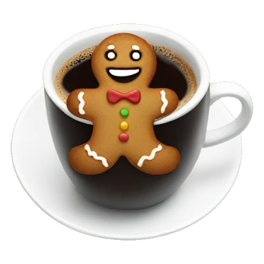 Gingerbread in coffee sticker