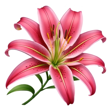 red/pink lilly sticker