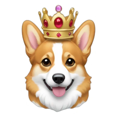 Corgis avec une couronne sur la tete sticker