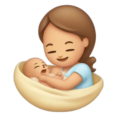 Newborn baby eat breastfeeding  sticker