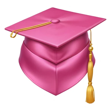 Pink graduation hat sticker