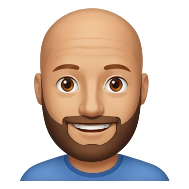 Bearded bald man  sticker