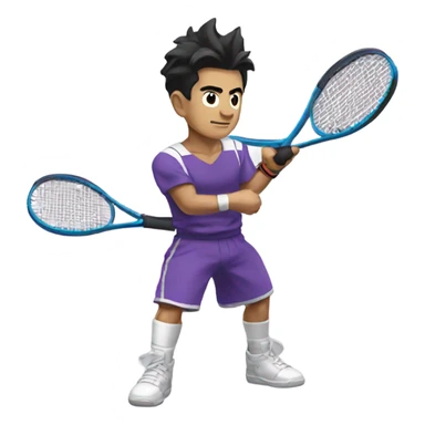 Gohan with tennis racket sticker