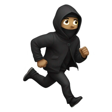 Thief running away sticker