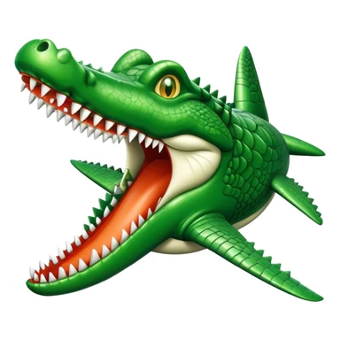 Un avion con cabeza de cocodrilo sticker