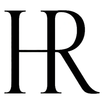 Elegant HRC monogram logo for a luxury fashion brand sticker