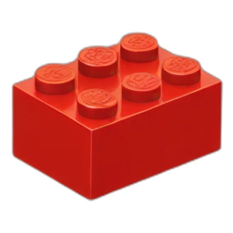 Red LEGO brick sticker
