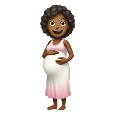 Pregnant woman celebrating sticker