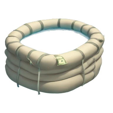 Swimmong pool full of money sticker