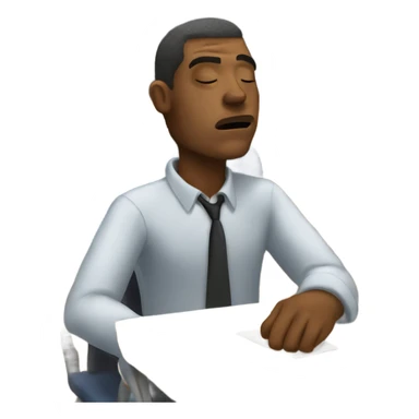 Man sleeping bored in class  sticker