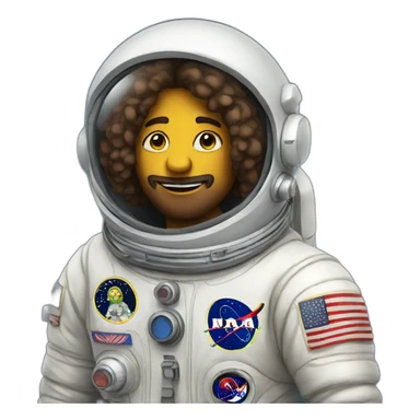 hippie in astronaut suite sticker