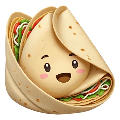 flour tortilla without filling sticker