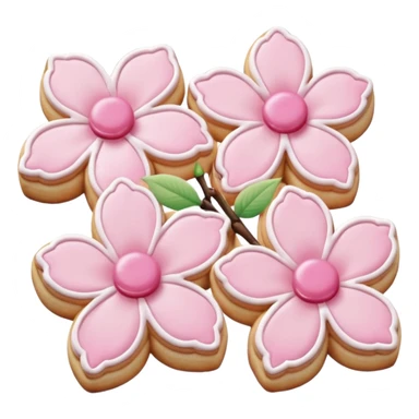 Cherry blossom shaped cookies sticker