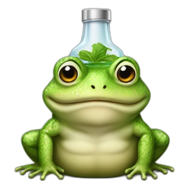 Toad with vodka sticker